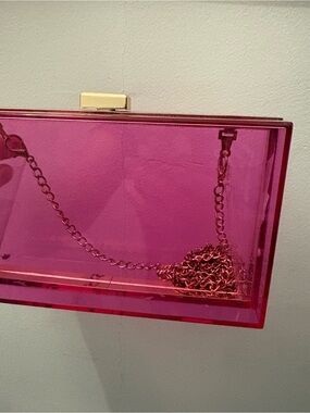 ๐ Hot pink translucent hard candy shell purse ๐